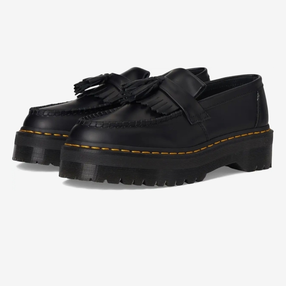 Dr. Martens Black Tassel Slip-On Loafers
